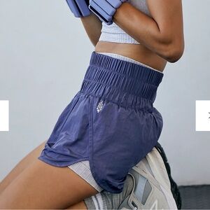 Free People Deep Sea Blue High Rise Shorts M